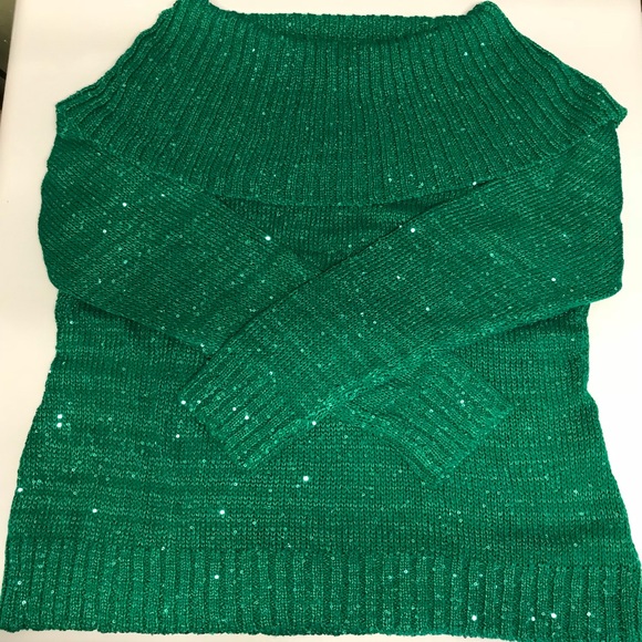 Cato Sweaters - CATO Green Sequin Sweater NWOT